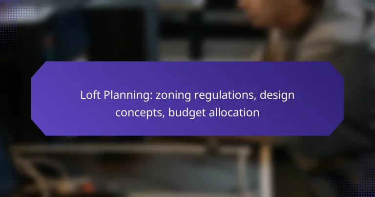 Loft Planning: zoning regulations, design concepts, budget allocation
